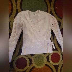 Loft Wraparound Pink Sweater